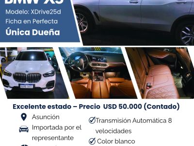 ✨ ¡Impecable BMW X5 2023 xDrive25d! ✨Única dueña | Ficha en Perfecta | 44.000 km