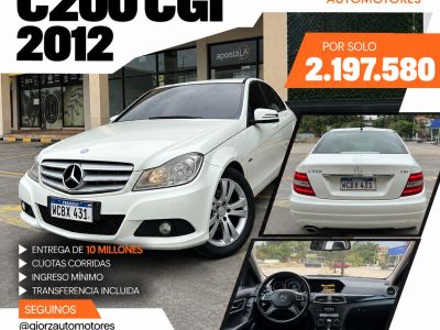 Mercedes Benz C200 CGI 2012 Blanco - Impecable - Financiamiento Flexible y Recibo Vehiculo
