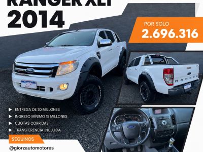 Ford Ranger XLT 2014 Blanco - 3.2 Turbo Diesel Mecanica (Financiada)