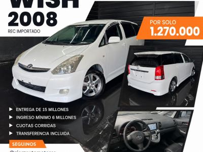 Toyota Wish 2008 Blanco Recien Importado - 1.8 Nafta Automatico (Financiado)