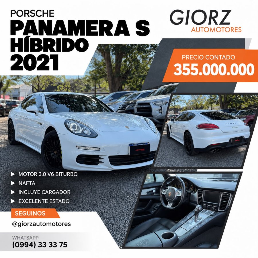 Porsche Panamera S E-Hybrid 2015 420 HP Ficha Diesa Recibo Usado