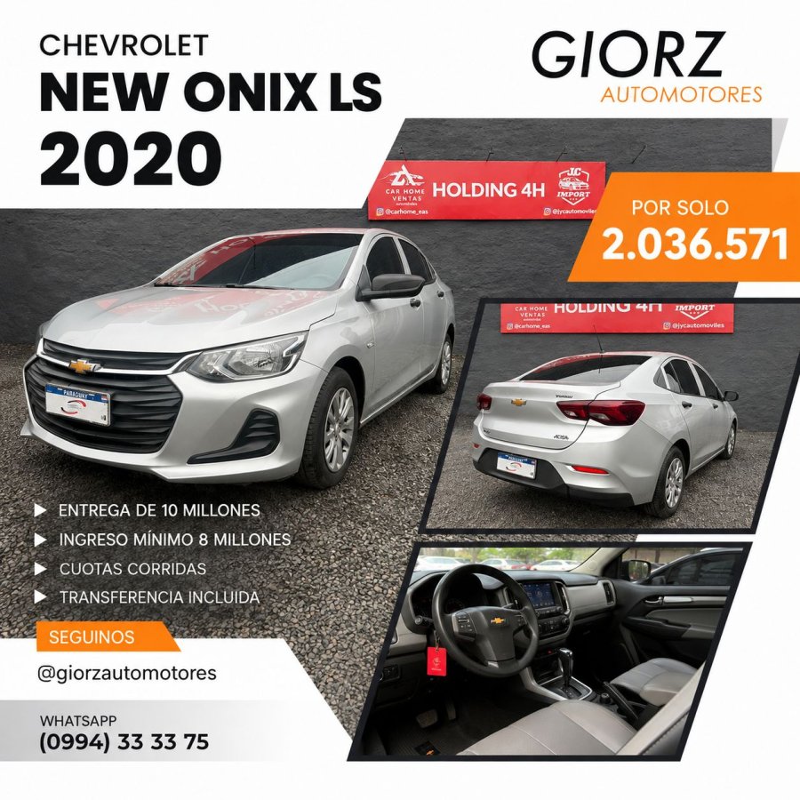 Chevrolet New Onix LS 2020 Automatico 1.0 Turbo Flex Ficha Acisa Recibo Usado