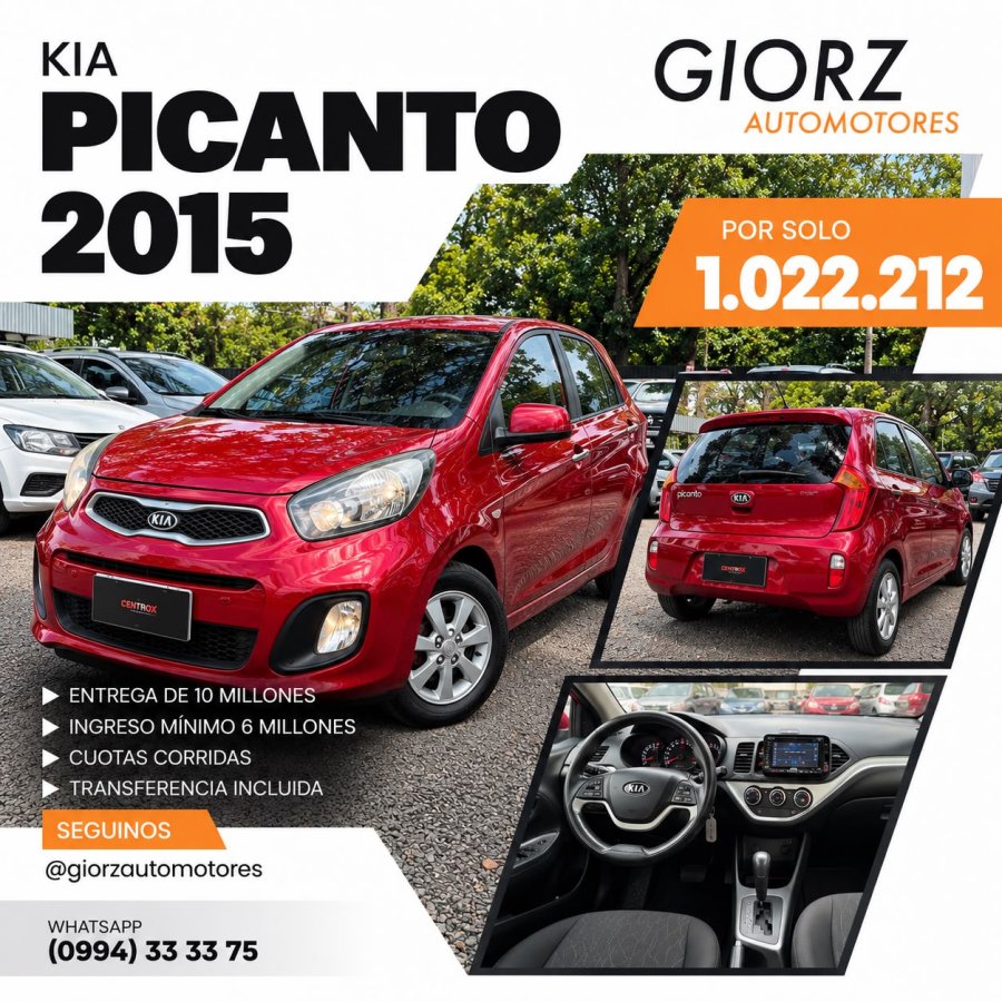 Kia Picanto 2015 - 1.0 Nafta Automatico Garden Unico Dueño (Financiado)