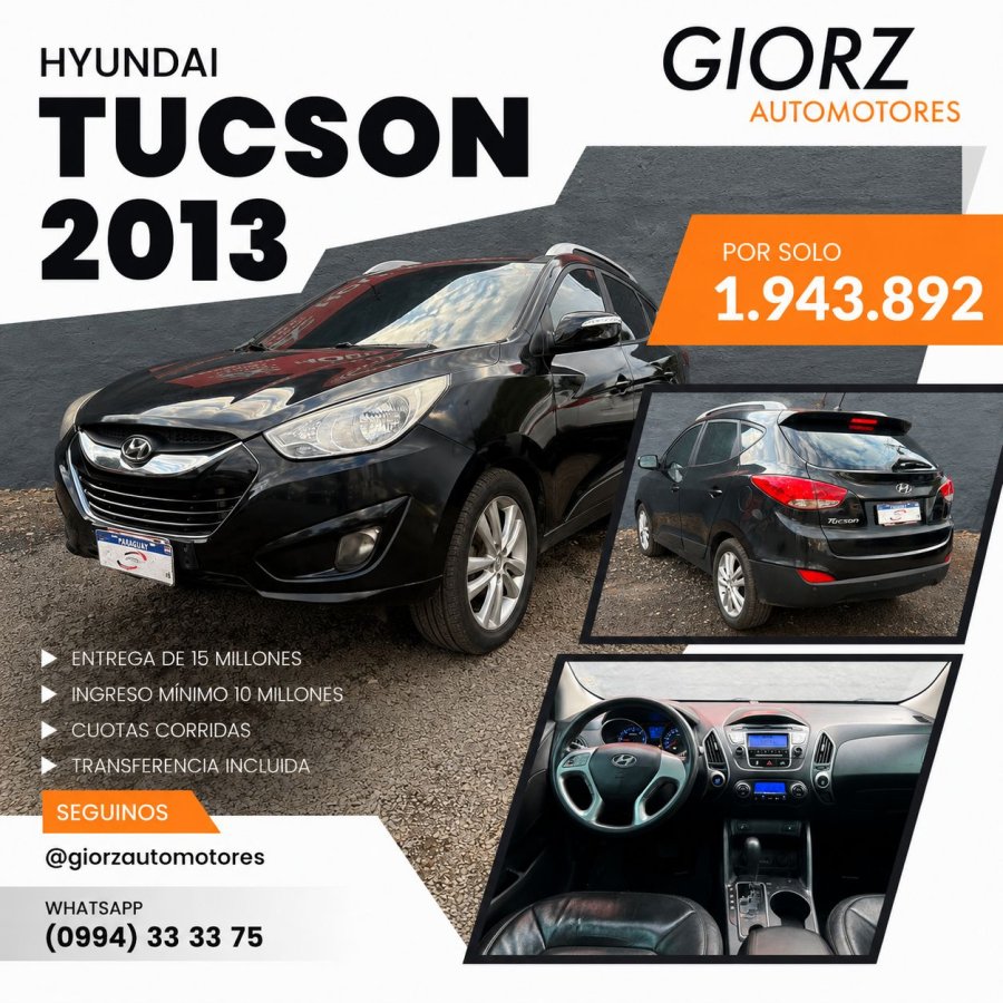 Hyundai Tucson 2013 Negro - 2.0 Turbo Diesel Automatico (Financiada)