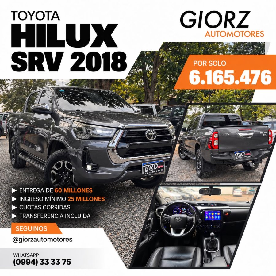Toyota Hilux Limited 2018 Frente 2025 - 2.8 Diesel 4x4 Toyotoshi (Financiado)