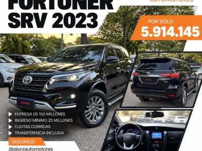 Toyota Fortuner SRV 2023 Negro - 2.8 Diesel 4x4 Toyotoshi (Financiada)