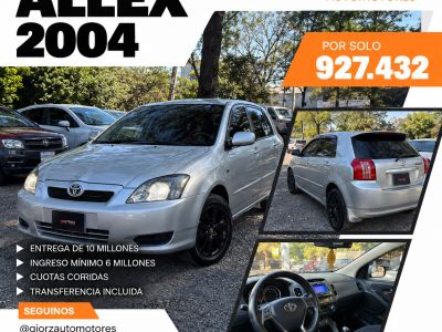 Toyota Allex 2004 Gris - 1.5 Nafta Automatico Chapa Mercosur (Financiado)